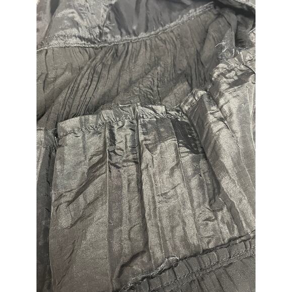 VERTIGO PARIS Vintage 90s Y2K Black Velvet Ruffle Skirt - Boho - Size: 8 - Picture 15 of 15